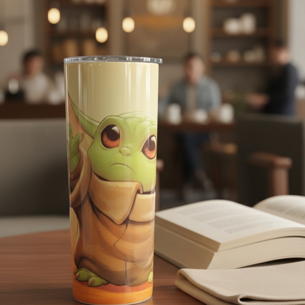 Cream and Green Reptile Tumbler